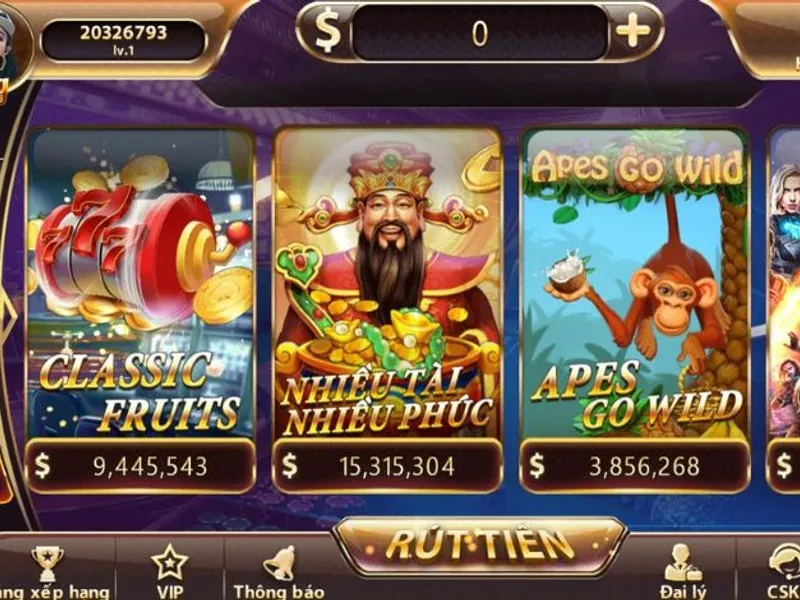 Các tựa game slot KV888 với chủ đề đa dạng và jackpot